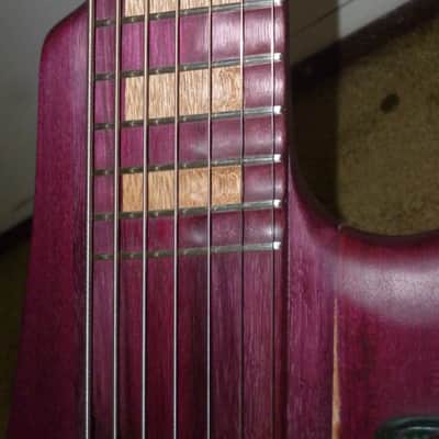 unique stock, "Tree of life"carved spectacular solid purpleheart guitar and bass,ships direct image 8