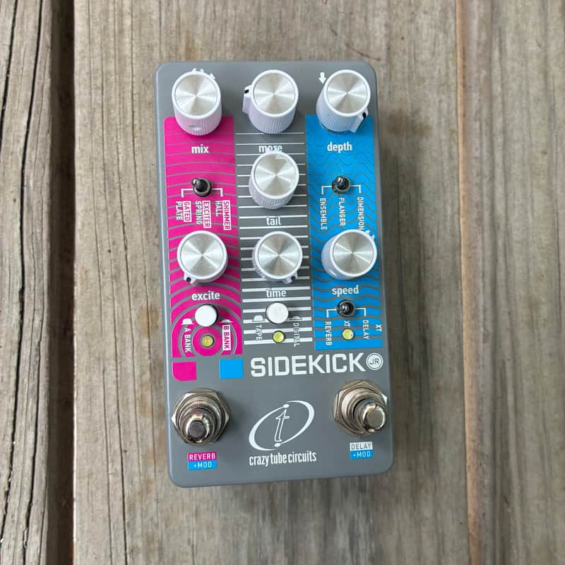 Crazy Tube Circuits Sidekick JR 2023 - Present - Grey electric guitar multi effect pedal delay chorus Reverb image 1
