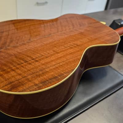 Taylor W-14 PRESENTATION SERIES 1 of 1 USA 1998 FLAME WALNUT KUJO Custom Shop Masterbuilt Acoustic Guitar W14 K14 K Master Built GA Grand Auditorium TIME CAPSULE CASE QUEEN RARE! RARE! RARE! image 19