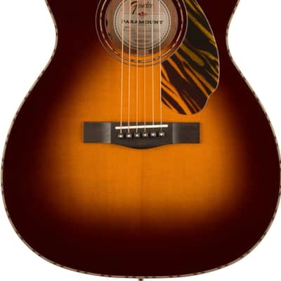 Fender PO-220E Orchestra 3-Tone Vintage Sunburst Acoustic Guitar with Case - Demo image 1