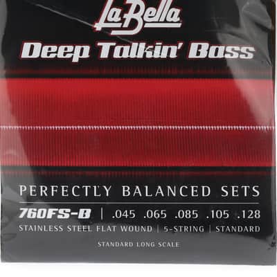 La Bella 760FS-B Deep Talkin' Bass Flatwound Bass Guitar Strings - .045-.128 Standard 5-string image 1