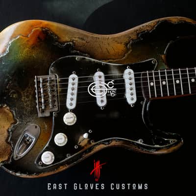 Fender Stratocaster Green Paisley Heavy Aged Relic by East Gloves Customs image 1