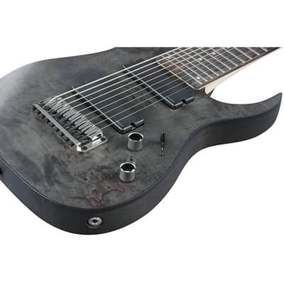 Ibanez Axe Design Lab RG9PB 9-string Guitar w/ Fishman Fluence Pickups - Transparent Gray Flat image 6