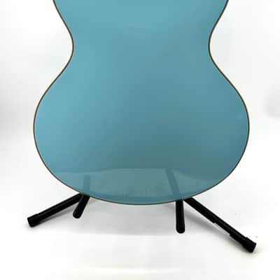 D'Angelico Premier DC Semi-Hollow with Stop-Bar Tailpiece 2021 - Sky Blue with D'Angelico Gig Bag image 8