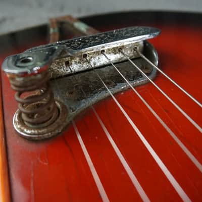 Vintage 1960s Teisco Semi-Hollow Electric Guitar Sunburst MIJ Gold Foil Pickups w/ Case – Refret image 14