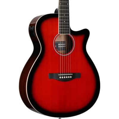 Ibanez Acoustic-Electric (Transparent Red Sunburst) AEG7TRH image 4
