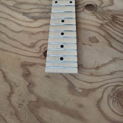 Custom Tiger Stripe Design 22 fret Maple Guitar Neck Replacement, Floyd Rose Nut Stainless Steel frets diy image 4