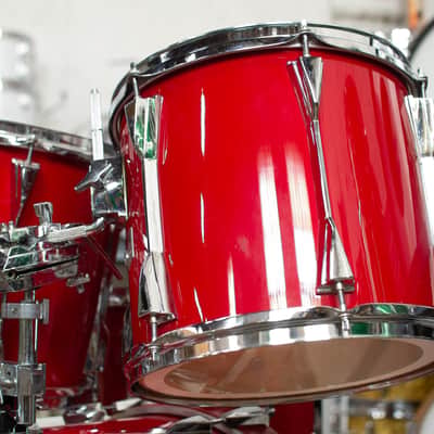 1980s Tama Granstar II Firestorm Red Drum Kit image 8