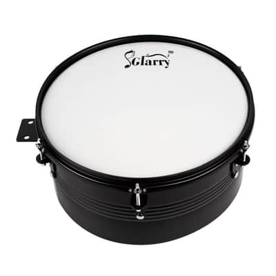 Glarry 13" & 14" Timbales Drum Set with Stand and Cowbell Black image 14