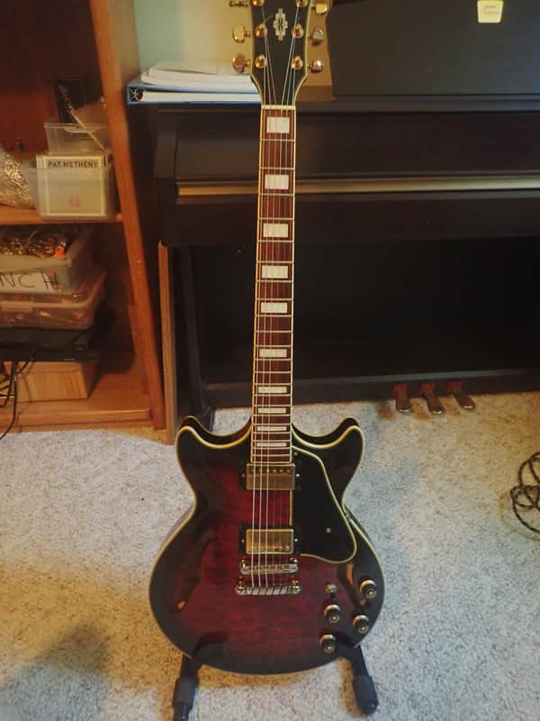 Ibanez AM93-TRS-12-01 2010s - Transparent Red image 1