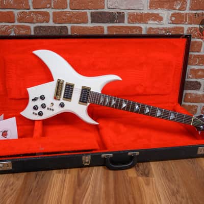 B.C. Rich USA Bich 6 Glitter Rock White 1981 w/Hard Shell Case image 2