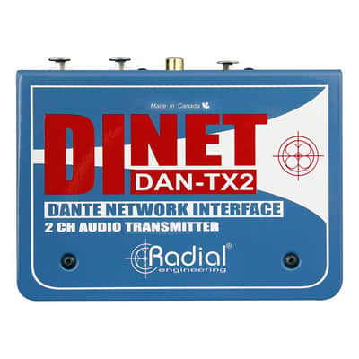 Radial DiNet DAN-TX2 2-Channel Dante Analog-To-Digital Converter image 1