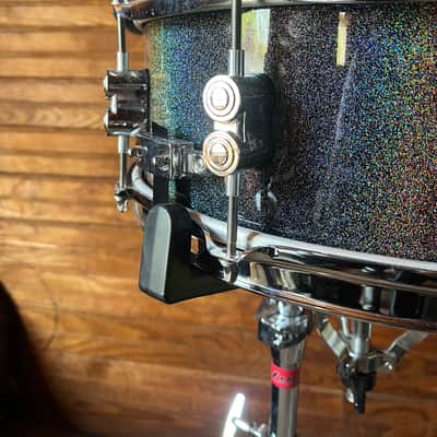 Used Concept Maple Series 5.5x14" Snare Drum with Chrome Hardware 2010s - black galaxy glitter image 6