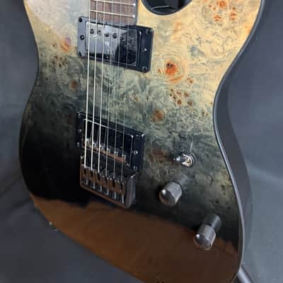 Schecter PT Standard Electric Guitar Black Fade Burst Burl Finish image 7