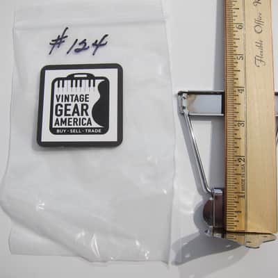 Gibson Acoustic 12 String Guitar Tailpiece Authentic Vintage Part Circa-1960s-Chrome image 8