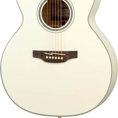 Takamine GN37CE Left-Handed Grand Concert Acoustic-Electric Guitar, Solid Spruce Top, Pearl White image 1