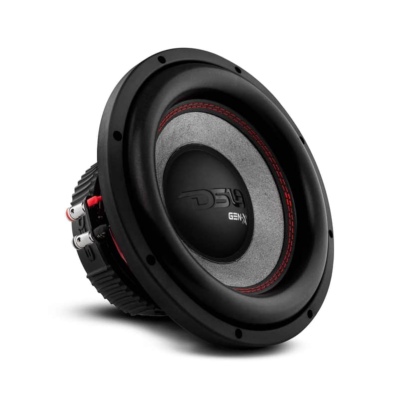 DS18 GEN-X104D Dynamic 10" 800 Watt Deep Bass Dual 4-Ohm Voice Coil Subwoofer - Red & Black image 1