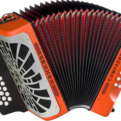 NEW Orange Hohner Compadre Diatonic Button Accordion GCF Sol 31 12 image 1