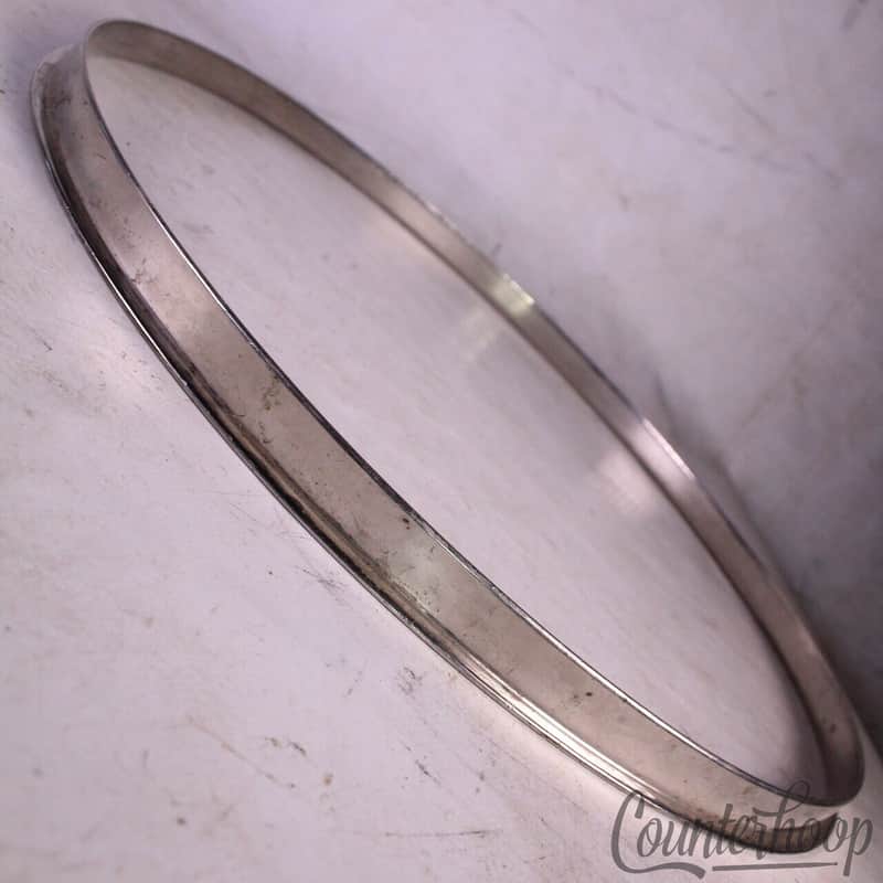 Slingerland 16"Single-Flange Floor Tom Drum Rim/Hoop Nickel Brass Radio King 40s image 1