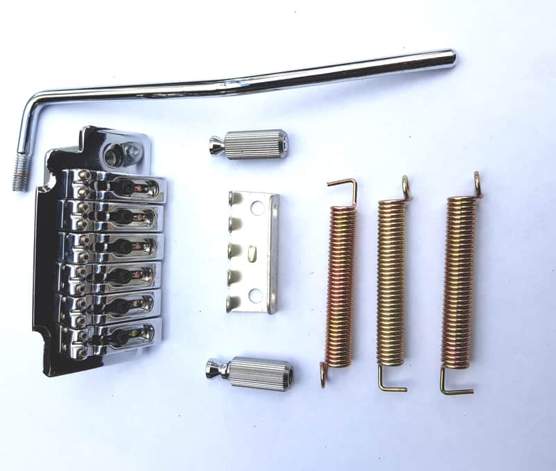 Wilkinson style  bridge, 2 point pivot, knife edge, tremolo system with lock down, spring-less, sadd image 1