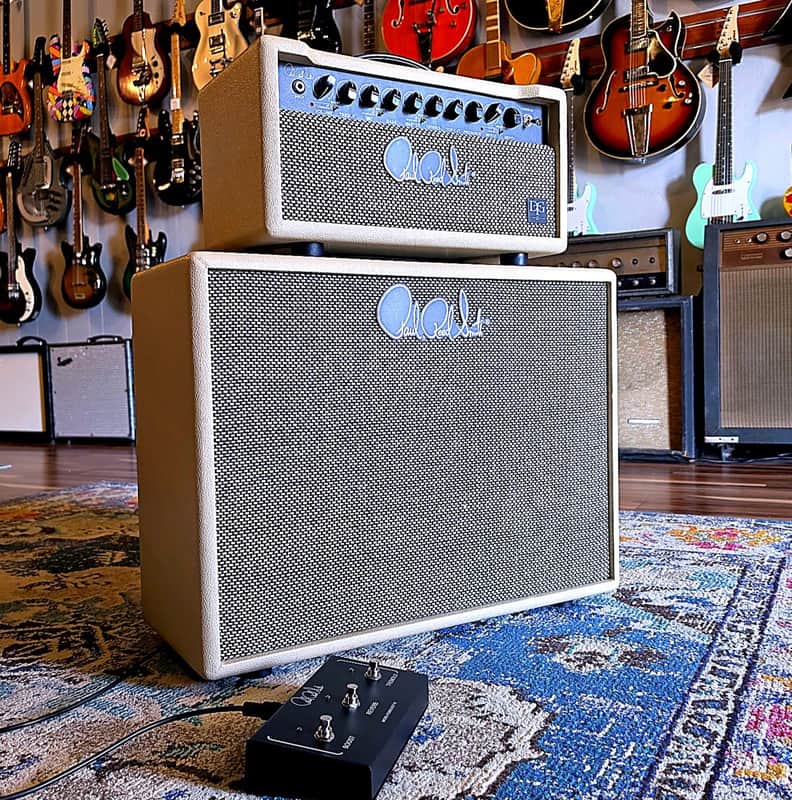 Used PRS DGT 15 Head + Cabinet Stack - 15-watts - 1x12 - White - w/Footswitch image 1