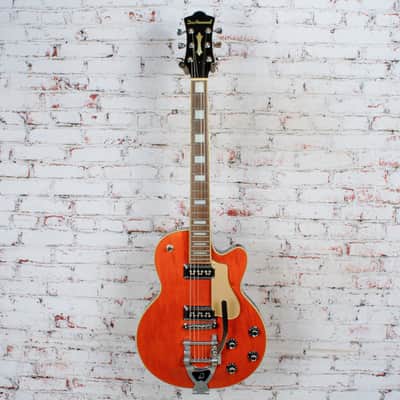 DeArmond - M77T Solid Body Electric Guitar - Trans Orange - w/Bag - x8576 - USED image 2