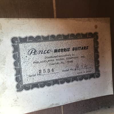 Vintage Penco Morris A14 Acoustic Guitar image 4