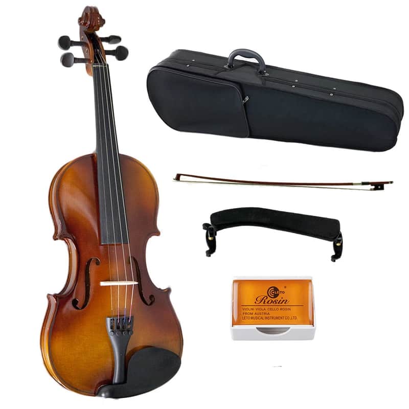 Left-Handed 4/4 Full Size Solid Wood Violin w/ Case Brazilwood Bow Rosin & Shoulder Rest image 1