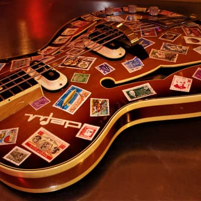 DEFIL MAMBO Bass 1968 Vintage Acoustic Electric like Hofner. By the Artist El Daga. One of a kind. image 9