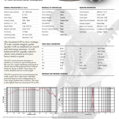Fane Ascension F25  8 or 16 ohm image 2