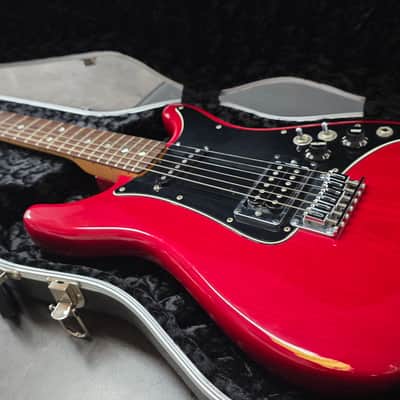 1981 Fender LEAD I Ash Body Light Relic Wine Red Transparent American Vintage 80s Custom Seymour Duncan JB Humbucker Single HS Hardtail USA '54 1954 Stratocaster headstock II Deluxe Case image 9