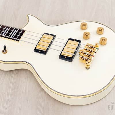 2002 Greco LGB-90 Full Scale LP Custom Bass Pearl White, Japan Fujigen image 10