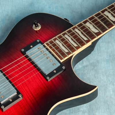 USED ESP LTD EC-256 See Thru Black Cherry Sunburst 2021 Electric Guitar w/Roadrunner Gig Bag image 4