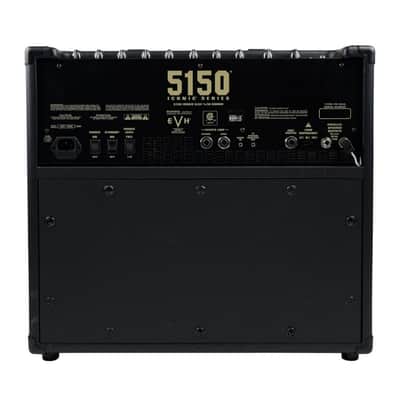 EVH 5150 Iconic Series 15W EL34 1x10 Combo Amplifier with Celestion Speaker, One-Button Footswitch, Effects Loop, and Aluminum Top Panel Construction (Black) image 4