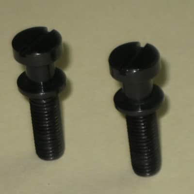 ONE pair of rarely used (rarely handled) Gibson BLACK GLOSS Finish STUDS (aka Mounting Pieces) and Black Finish ANCHORS (aka Inserts) for PTTP BLACK GLOSS Finish Stop Bar Tailpiece (Tailpiece NOT included) came off of a 2000 LP Gothic (NO guitar) image 17