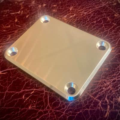 Van Dyke-Harms Extra Thick Brass Neck Plate with Screws, Fits Fender-style, 4-bolt guitars 2025 - Brass image 3