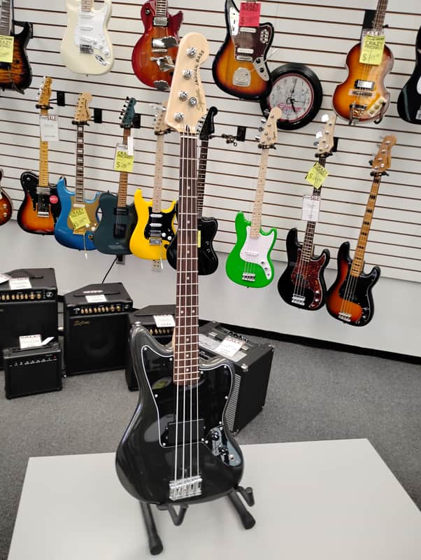 Squier Affinity Jaguar Bass Dark Gray Sparkle image 1