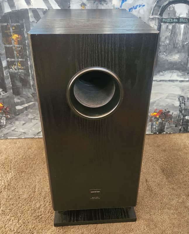 Onkyo Onkyo SKW-420 Active Powered Subwoofer 90s - Black wood | Reverb