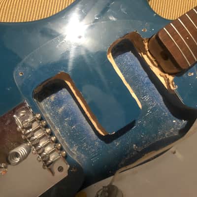 Vintage Mosrite Ventures ii Slab Body 1965 Blue EXTREMELY RARE Johnny Ramone HSC !!! image 15