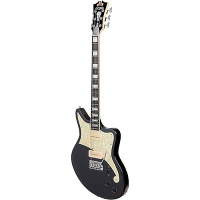 D'Angelico Premier Series Bedford Solidbody Electric Guitar Regular Black Flake image 6