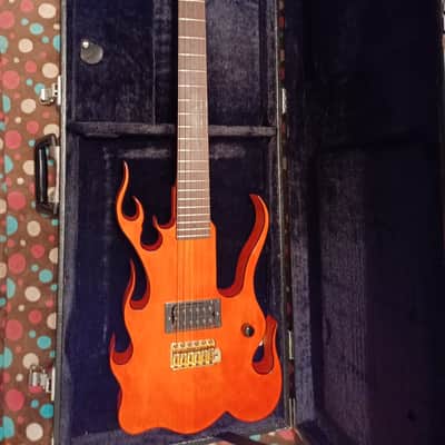 KNE Steve Vai Flame Body 2022 Yellow/ Orange Dye. FINAL PRICE DROP, Doesnt sell, I ll build another guitar. image 14