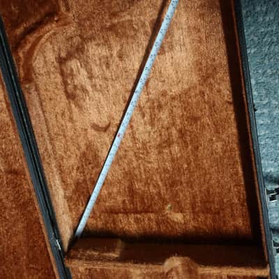 Vintage 1970s 1980s Gibson Ibanez Greco Epiphone Asymmetrical Offset Body Case Fits 45 X16 X 2.5  Models Korina Explorer Greco Explorer Hammer Standard Fits Many Models Brown Fuzzy Lining Rare Well Made image 5