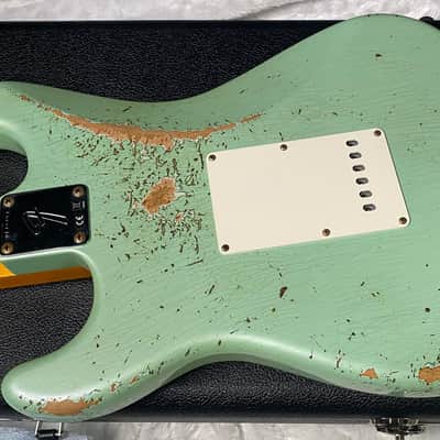 NEW! Fender Custom Shop Special Run '69 Stratocaster Heavy Relic - Handwound P/U's - Aged Surf Green Pearl - Reverse Headstock - 7.65lbs - Authorized Dealer - SUPER RARE! G07476 image 11