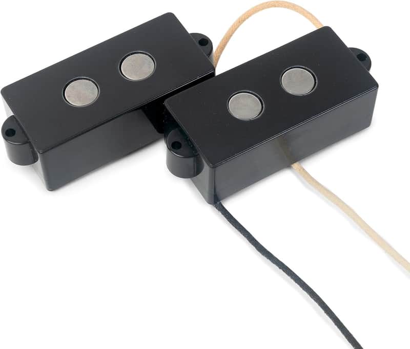 StewMac Fat Pole Pickups for P-Bass, Black Cover image 1