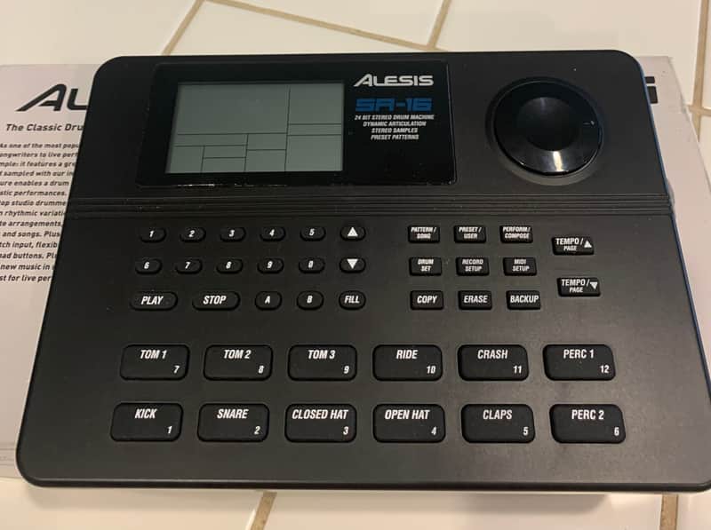 Alesis SR-16 Drum Machine 2010s - Black image 1