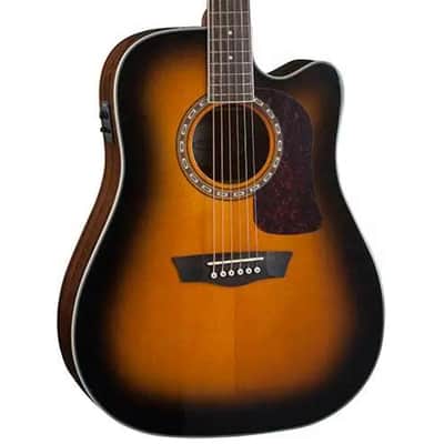 Washburn Heritage J40SCE Jumbo Electro Acoustic Guitar - Natural image 1