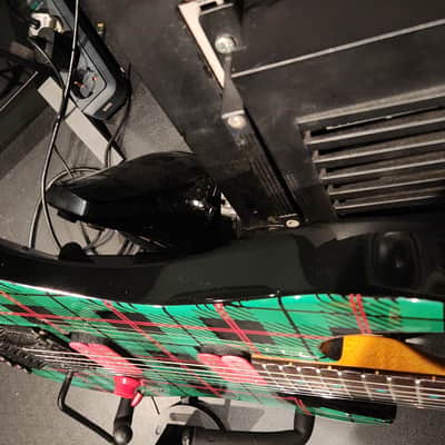 Yamaha Blues Saraceno signature SUPER RARE mid-90s Japan Green Red Plaid Limited Electric Guitar Poison image 11