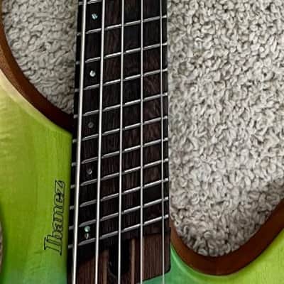 Ibanez EHB1505MOISF Multi Scale Headless 5-String Bass - Ocean Inlet Flat Finish image 6