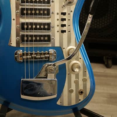 Teisco Del Rey Shark Fin Blue w/ Soft Case image 5