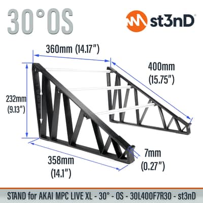 STAND for AKAI MPC XL - 30° - Open Style - 30L400F7R30 image 2
